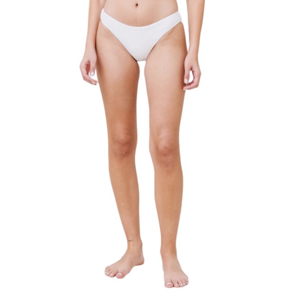 NWT Eberjey Annia Ecru Bikini Bottom XS Low Rise Moderate Coverage